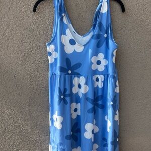Mod Blue Floral Dress